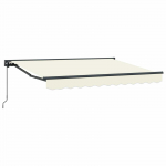 Manuaalne kokkuklapitav varikatus cream 3,5 x 2 m