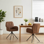 P&ouml;&ouml;rlevad Toiduainete Toolid 2 pcs Kunstsuede nahk Pruun