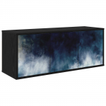 Seinale paigaldatav TV kapp RAALTE 102 x 33 x 40 cm Must tamm
