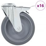 Poldiaukudega p&ouml;&ouml;ratavad m&ouml;&ouml;blirattad 16 tk, 125 mm