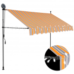 K&auml;sitsi sisset&otilde;mmatav varikatus, LED, 250 cm, kollane ja sinine