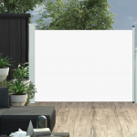 Lahtit&otilde;mmatav terrassi k&uuml;lgsein, 100 x 500 cm, kreemjasvalge