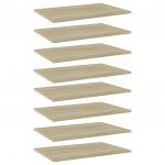 Riiuliplaadid 8 tk, Sonoma tamm, 60x40x1,5 cm, puitlaastplaat