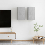 Telerikapid 2 tk, betoonhall, 30,5 x 30 x 60 cm, puitlaastplaat