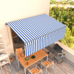 Automaatne varikatus rulooga, 4,5x3 m, sinine/valge