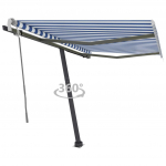 K&auml;sitsi sisset&otilde;mmatav varikatus, 350x250 cm, sinine ja valge