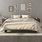 &Ouml;&ouml;kapid 2 tk, pruun tamm, tehispuit