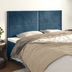 Voodipeatsid 4 tk, tumesinine, 90x5x78/88 cm, samet