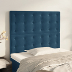 Voodipeatsid 2 tk, tumesinine, 90x5x78/88 cm, samet
