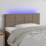 LED-voodipeats, pruunikashall, 100x5x78/88 cm, kangas