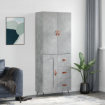 K&otilde;rge kapp, betoonhall, 69,5 x 34 x 180 cm,tehispuit