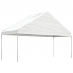 Katusega varjualune, valge, 5,88 x 2,23 x 3,75 m, pol&uuml;et&uuml;leen