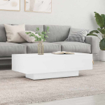 Kohvilaud, k&otilde;rgl&auml;ikega valge, 100 x 49,5 x 31 cm, tehispuit