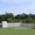 Katusega koeraaedik, h&otilde;bedane, 10x10x2,5 m, tsingitud teras