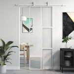 L&uuml;kanduks, valge, 76 x 205 cm, karastatud klaas ja alumiinium