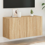 Seinale kinnitatav telerikapp, sonoma tamm, 80 x 30 x 41 cm