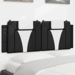 Voodipeatsi padi Viana, must ja valge, 120 cm, kunstnahk