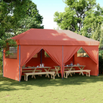 Kokkupandav pop-up peotelk 4 k&uuml;lgseinaga, terrakota