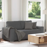 Kahekohaline diivan, tumehall, 180 x 77 x 82 cm, kordvelvetist kangas