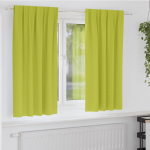 Kardinad r&otilde;ngastega 2 tk roheline 175 x 140 cm pol&uuml;ester