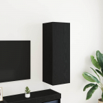 Seina TV Kapid Must tamm 30,5 x 30 x 90 cm Tehispuit