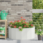 Taimekast valge 90 x 45 x 35 cm teras