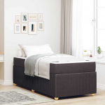 Voodiraam madratsiga Tume pruun 90 x 200 cm kangas
