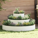 Aia istutuspott valge 120 x 120 x 20 cm k&uuml;lmvalmistatud teras