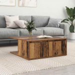 Kohvilaud sahtliga vana puit 80 x 80 x 31 cm tehispuit
