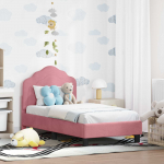 Kuni 3-aastase Voodiraam koos peatoega Roosa 70 x 140 cm Samet