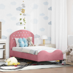 Kuni 3-aastase Voodiraam koos peatoega Roosa 70 x 140 cm Samet