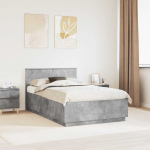 Voodi raam peaga betoonhall 120 x 200 cm tehispuit