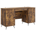 Laud riiuliga Suitsutatud tamm 142,5 x 50 x 75 cm Tehispuit