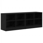 Voodikapp riiuliga 2 pcs Must tamm 66 x 33 x 48 cm Tehispuit