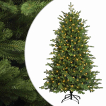 Kunstlik kokkupandav j&otilde;ulupuu 150 cm 150 LED-i Soe valge