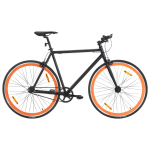 &Uuml;hek&auml;iguline jalgratas, must ja oranž, 700c 59 cm
