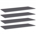 Riiuliplaadid 4 tk, hall, 100 x 40 x 1,5 cm, puitlaastplaat