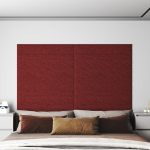 Seinapaneelid 12 tk, veinipunane, 90 x 15 cm, kangas, 1,62 m&sup2;