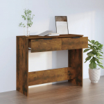 Konsoollaud, suitsutatud tamm, 90x36x75 cm, tehispuit