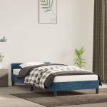 Voodiraam ilma madratsita, tumesinine, 80x200 cm samet