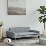 Koeravoodi, helehall, 90 x 53 x 30 cm, kangas