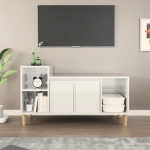 Telerikapp, k&otilde;rgl&auml;ikega valge, 100 x 35 x 55 cm, tehispuit