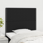Voodipeatsid 2 tk, must, 90x5x78/88 cm, kangas