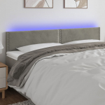 LED-voodipeats, helehall, 160x5x78/88 cm, samet