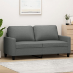 2-kohaline diivan, tumehall, 140 cm, kangas