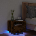 &Ouml;&ouml;kapp LED-tuledega, suitsutatud tamm, 40 x 39 x 37 cm