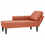 Lamamistool padja punase oranži velvetist kangaga