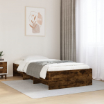 Peatsiga voodiraam, ilma madratsita, suitsutatud tamm 90x190 cm