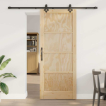Liugukse komplekt manuaalne naturaalne ja must 86 x 211 cm