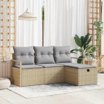 Aia diivanikomplekt padjaga 4 tk beež pol&uuml;rooster